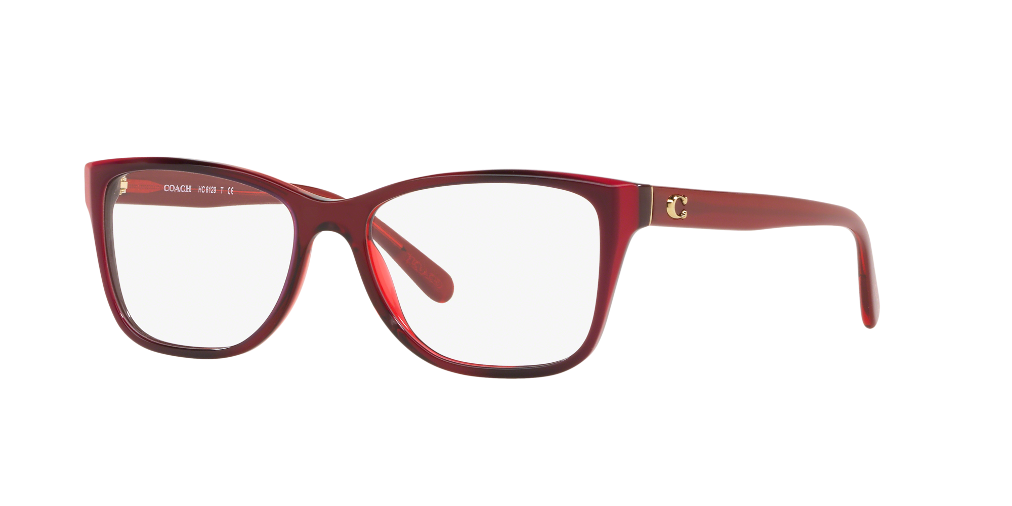 coach red glasses frames