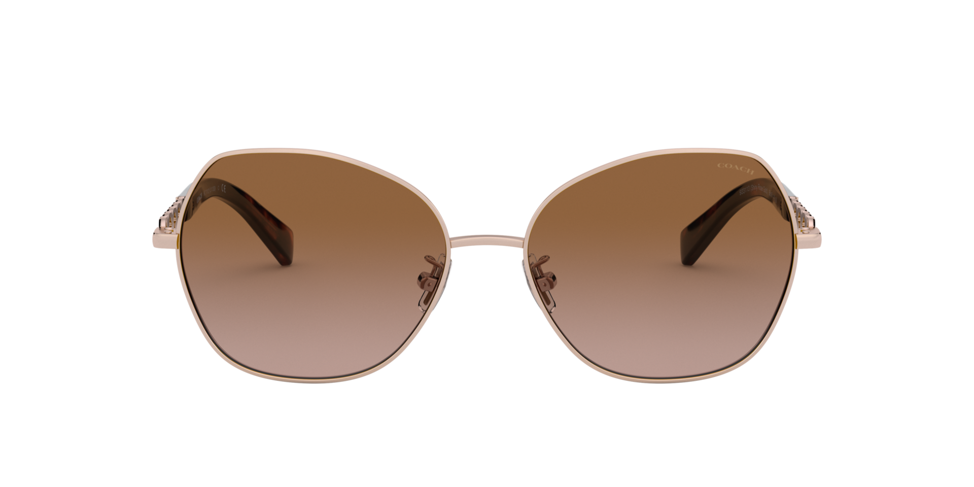 Coach Bleecker S322 Brown Gold Frame Brown Gradient Lens Semi Rimless Sunglasses Sunglasses Coach HC7169 CW193 | Free Shipping | Glasses.com® main image 4