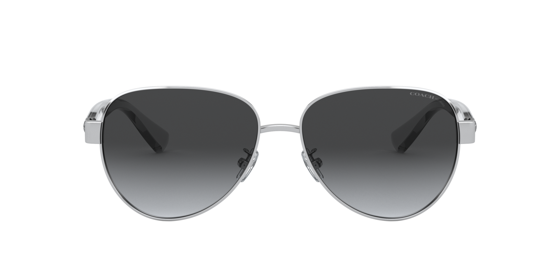 Coach 0HC7111 Sunglasses in Silver/Gunmetal/Grey | Target Optical