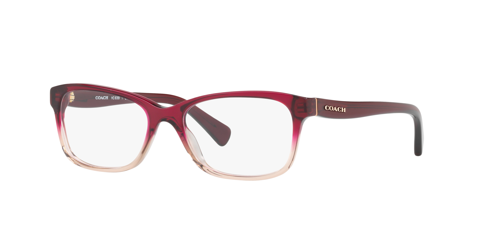 burgundy coach glasses