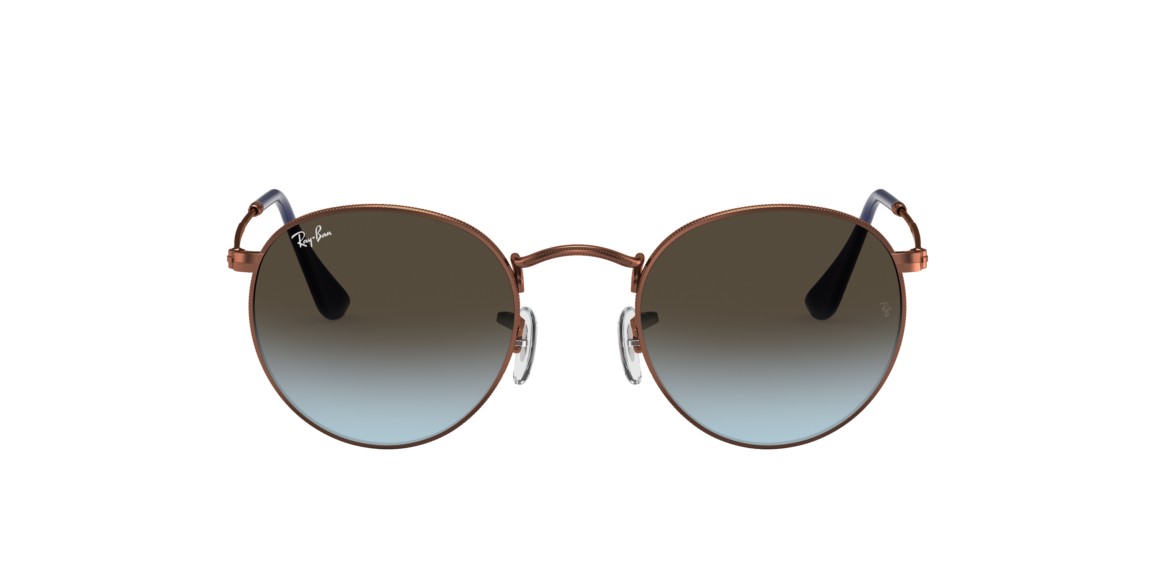 小物 Ray Ban ROUND L RB3447 004/T5 ROUND SOLID EVOLVE Sunglasses in Gunmetal and Pink/Violet
