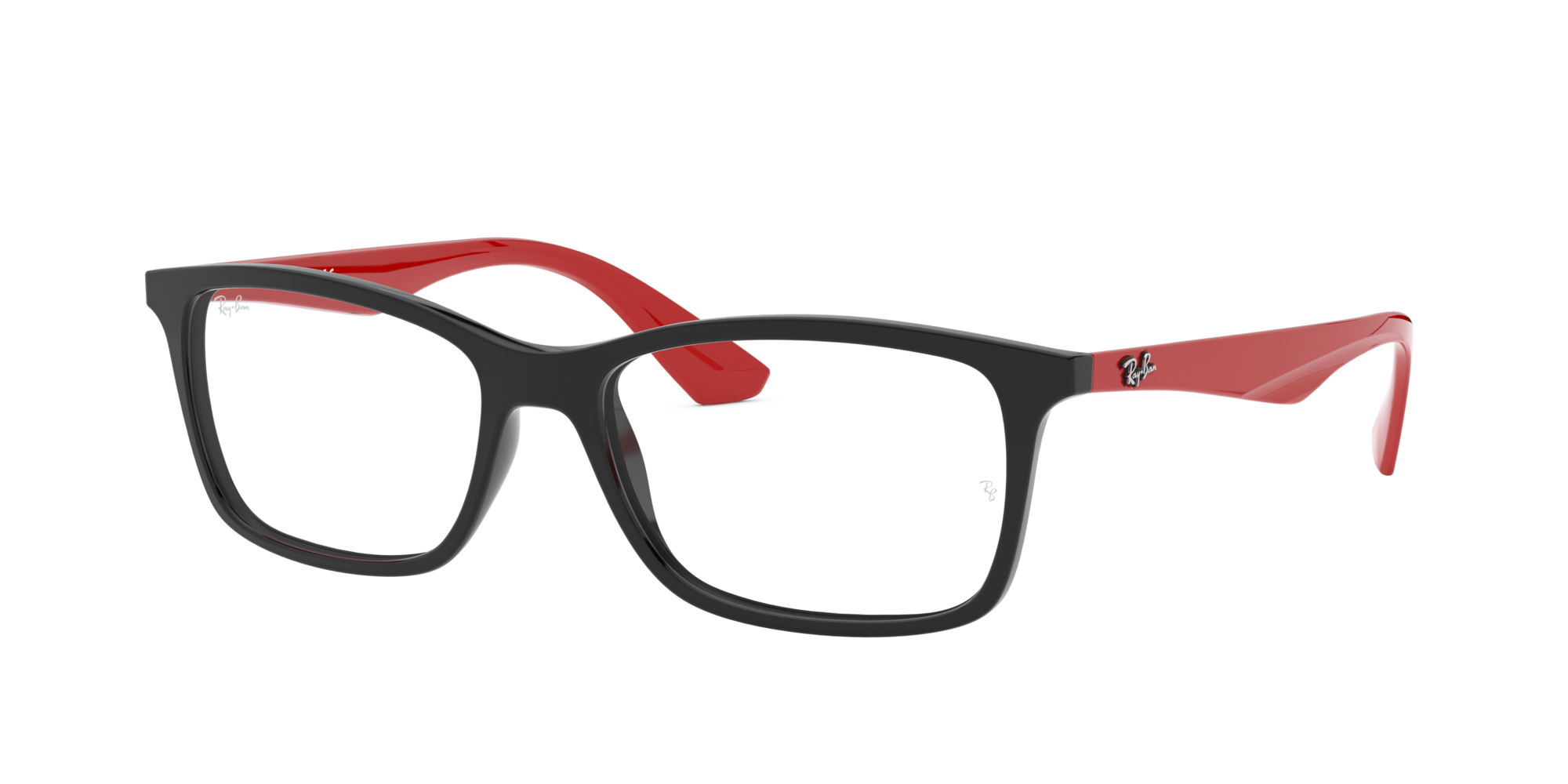 red and black ray ban eyeglasses