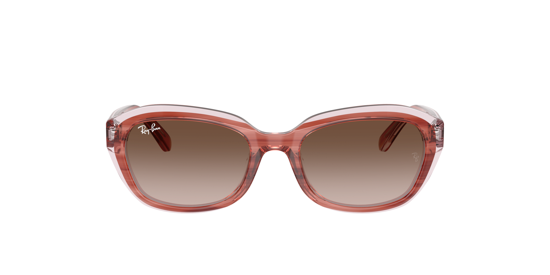 Ray-Ban Women\'s Round Translucent Pink Sunglasses with Gradient Lenses Ray-Ban 0RB3765 Women main image 4