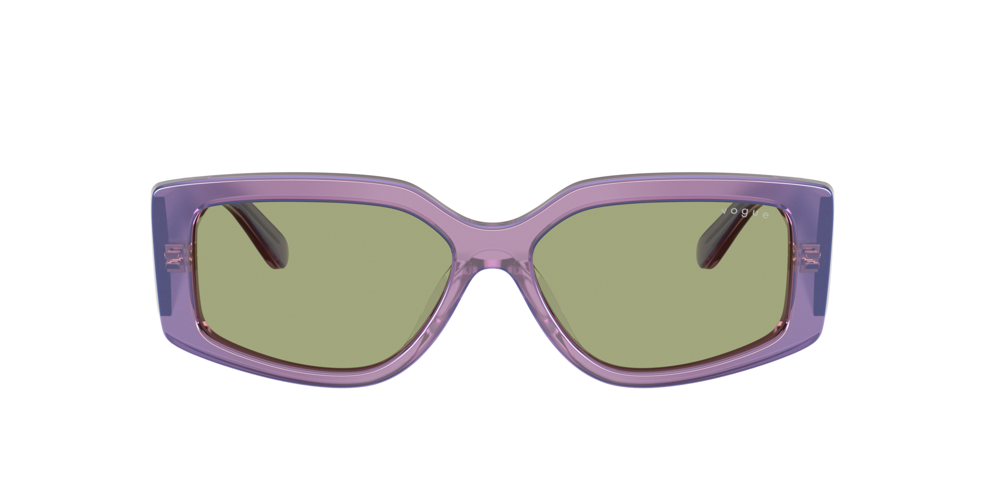 Vogue Women\'s Silver Violet and Blue Sunglasses! Vogue Eyewear VO5426S - Rectangle Transparent Purple Frame  main image 3