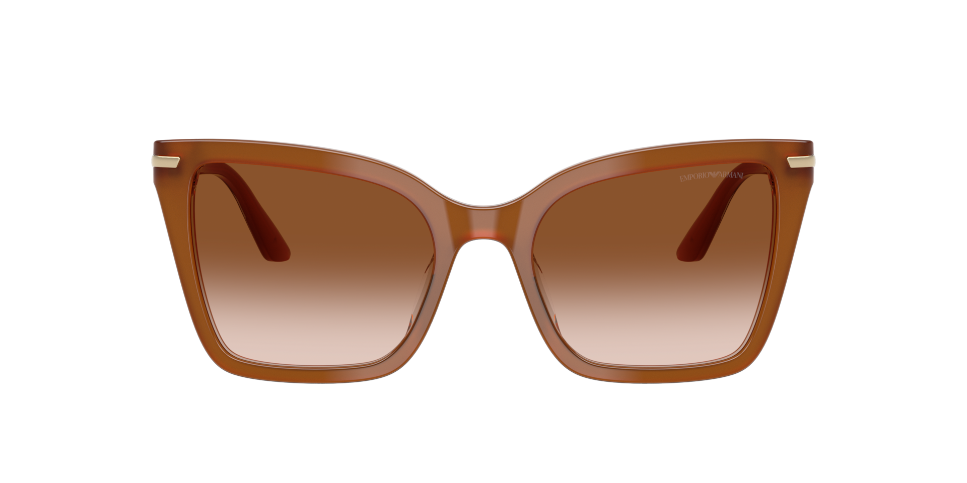 Emporio Armani Women\'s Rectangular Sunglasses Translucent Brown Emporio Armani EA4252U Sunglasses 627173 Shiny Opaline Light  main image 2