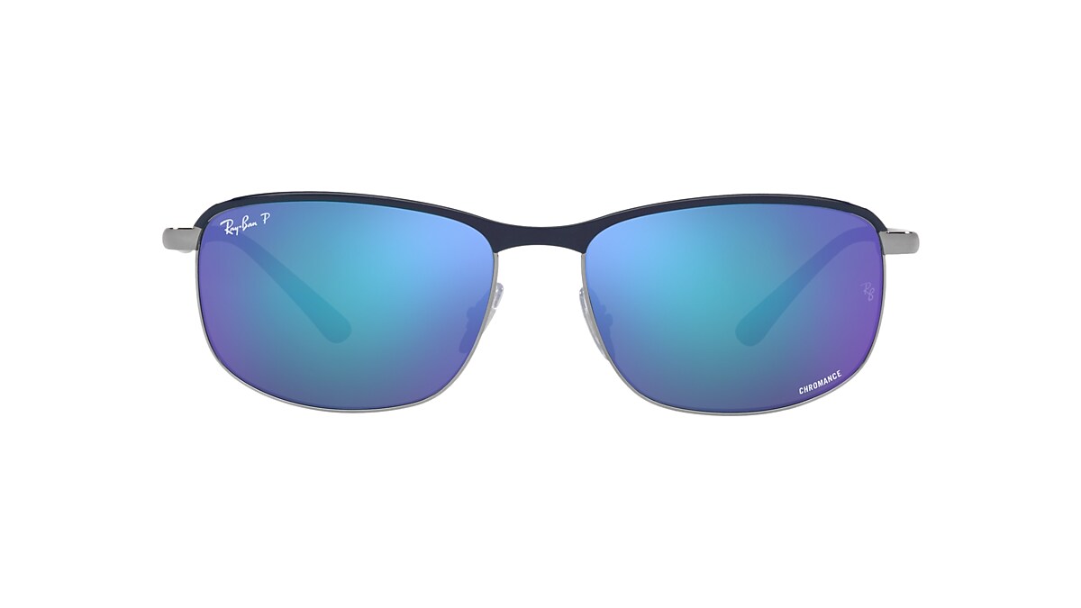 Blue mirror ray ban sunglasses on sale