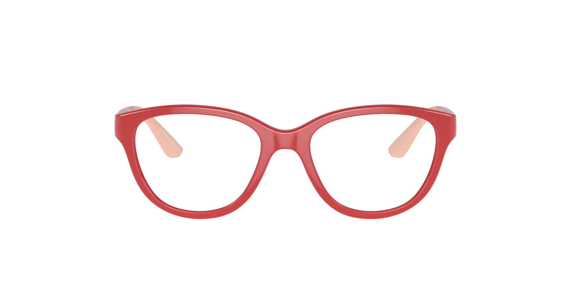 Emporio Armani Women\'s Coral Eyeglasses! Emporio Armani Kids EK3002 Glasses 5380 Shiny Coral - eye-oo.com main image 3