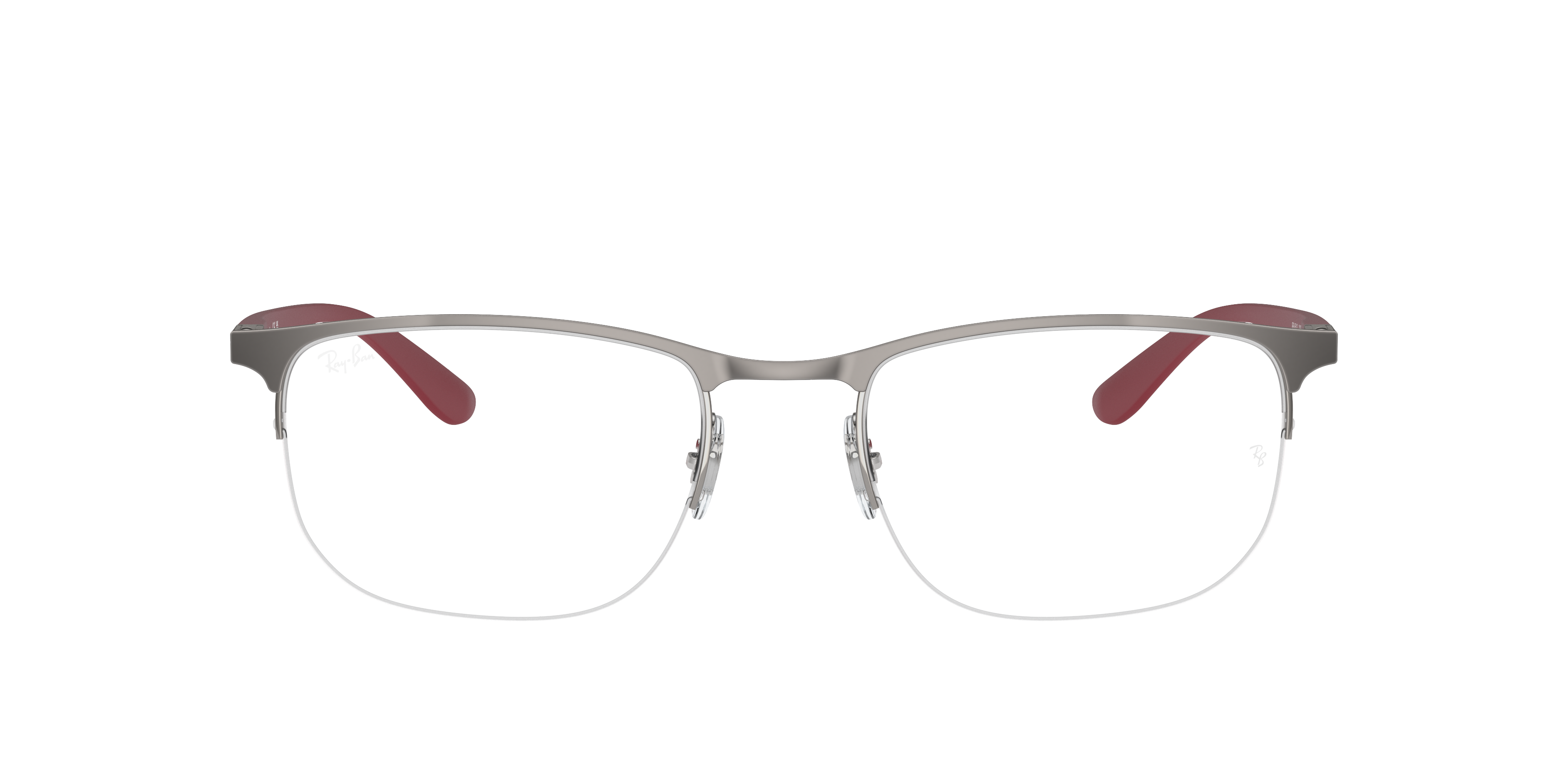 ReFa PERFECT BANGS ホワイト Ray-Ban 0RX6513 Glasses in Silver/Gunmetal/Grey | Target Optical