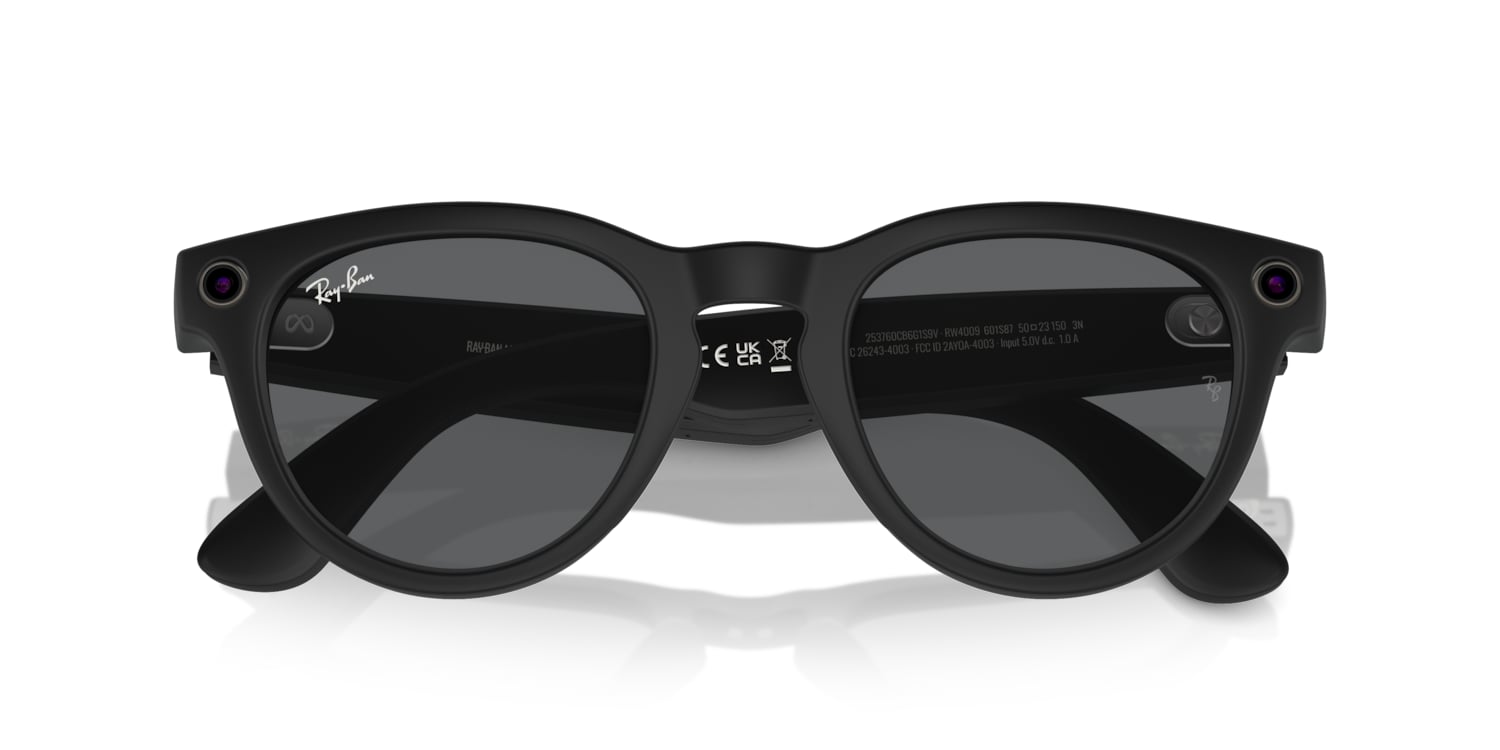 RAY-BAN, META HEADLINER Sunglasses in Black and Clear 