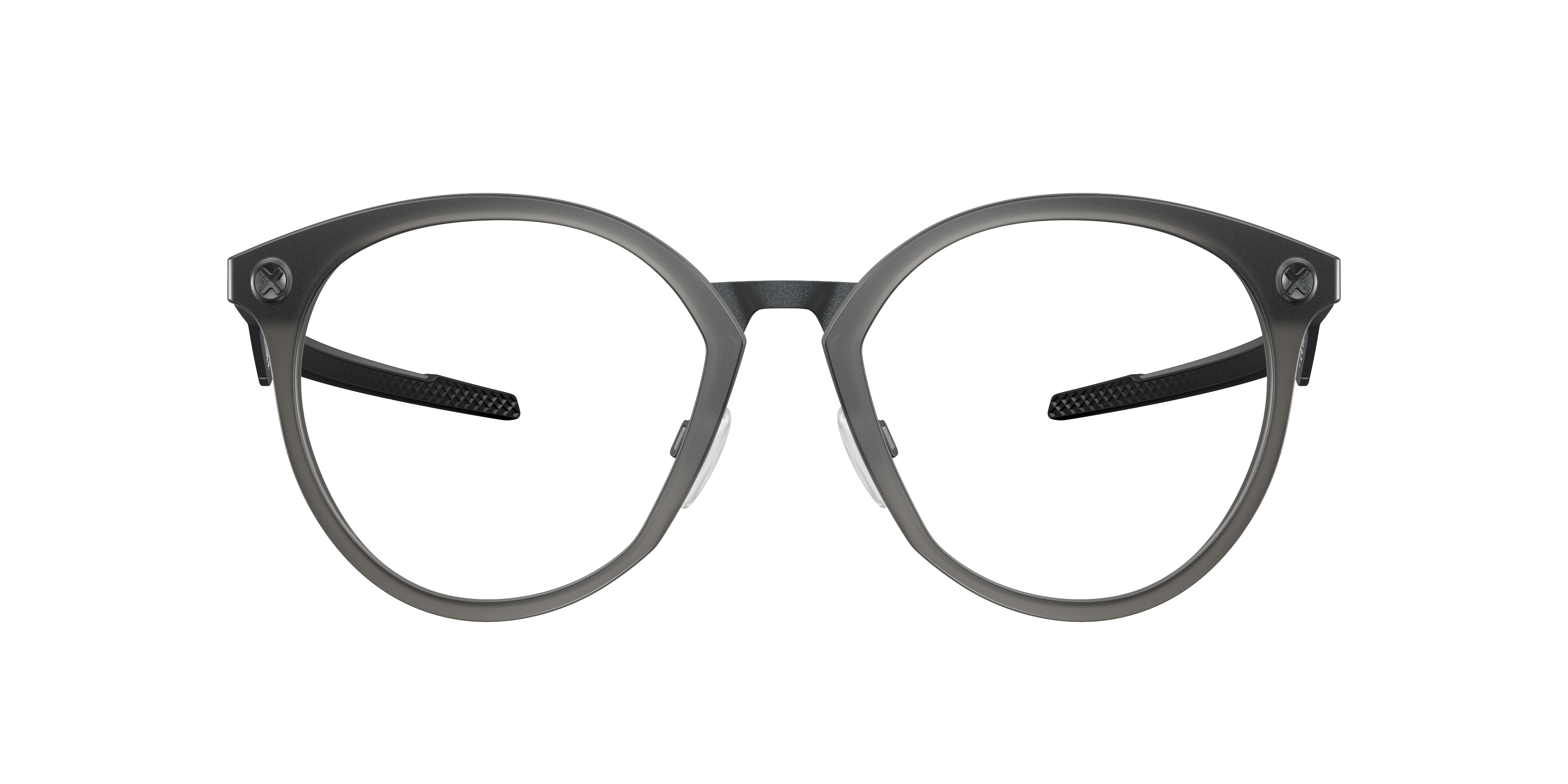 【在庫調整品・新品】オークリーOX8181 艶消黒　レンズ枠入れいたします Oakley 0OX8181 Glasses in Silver/Gunmetal/Grey | Target Optical