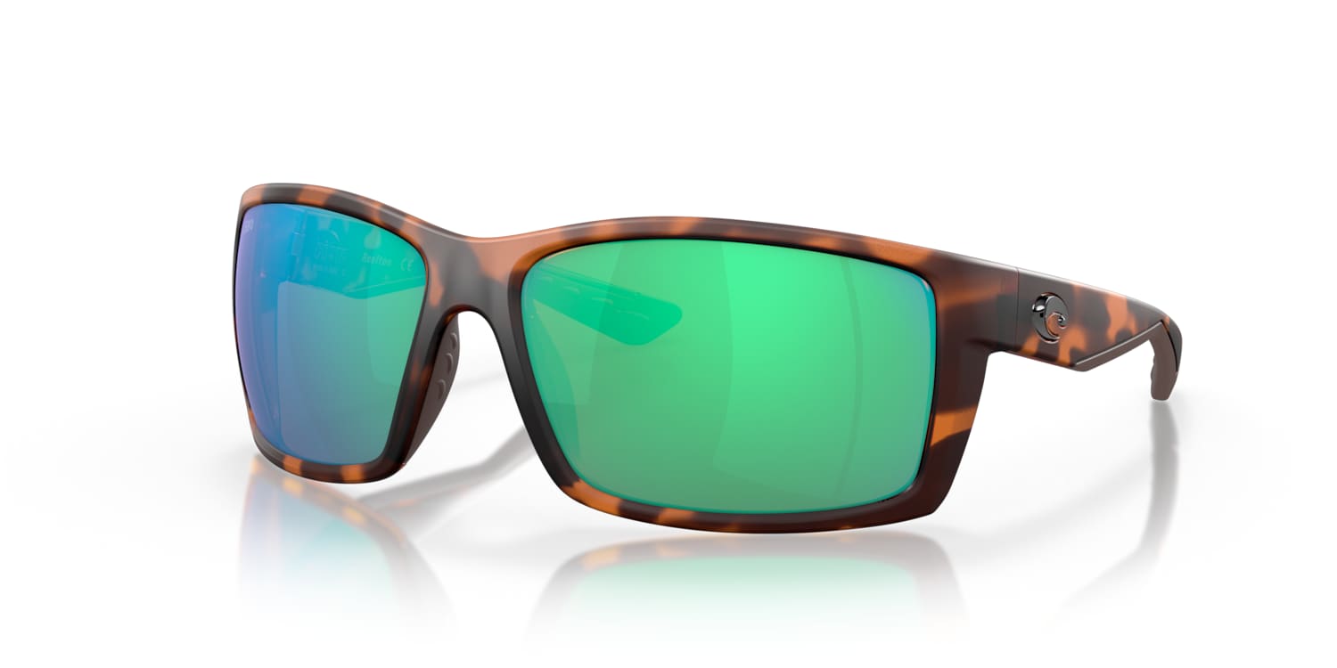Costa Del Mar Reefton Sunglasses, Retro Tortoise / Green Mirror